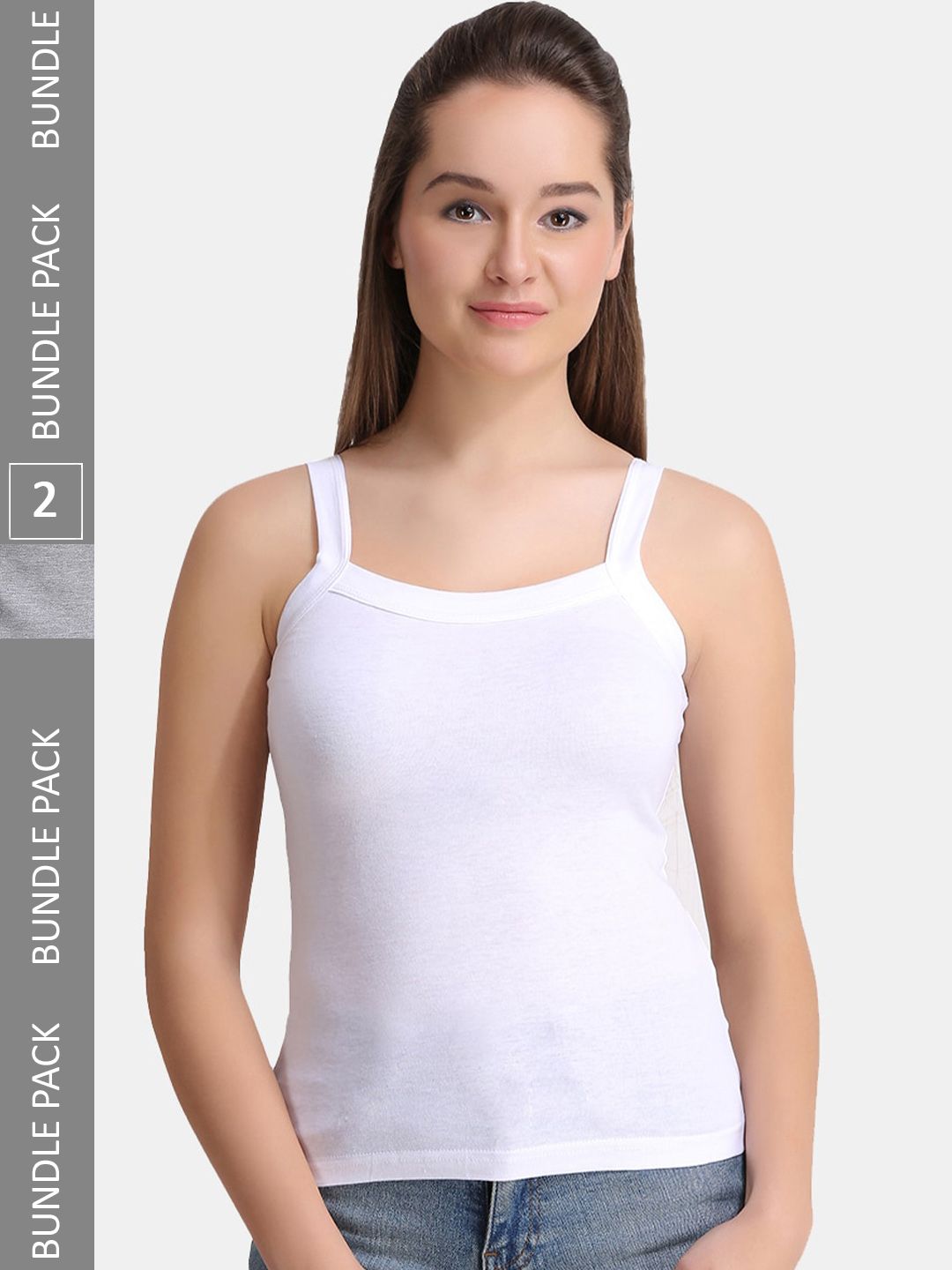 DressBerry Pack Of 2 Pure Cotton Camisoles-image-0