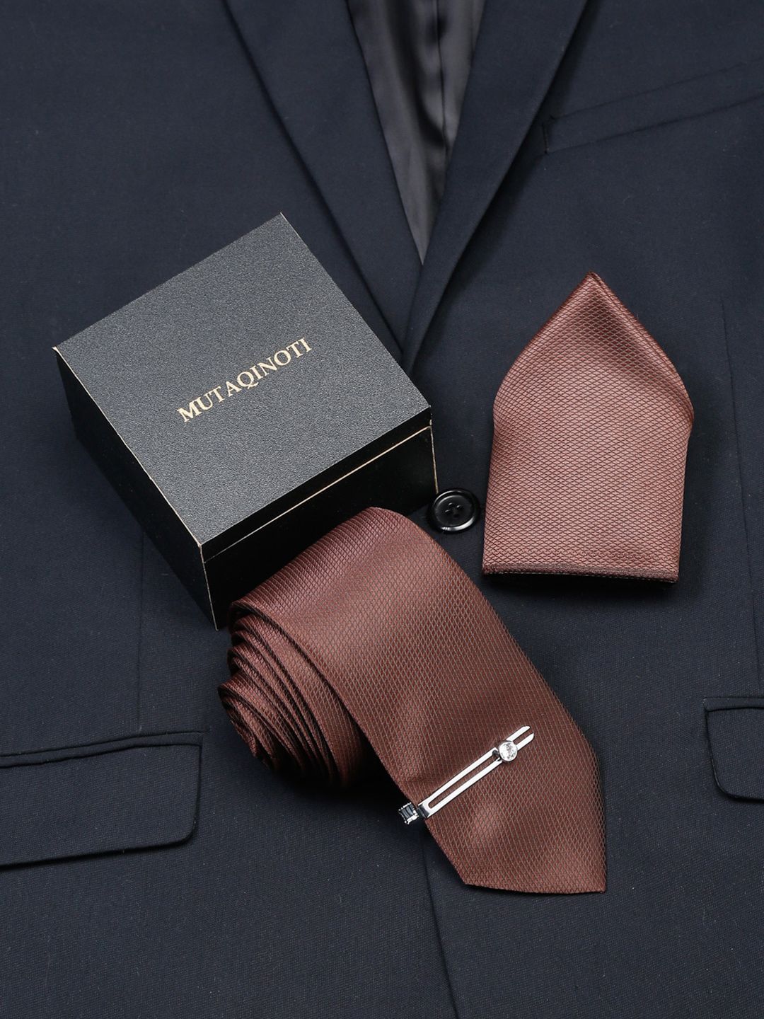 MUTAQINOTI Men Silk Necktie Accessory Gift Set-picture-23