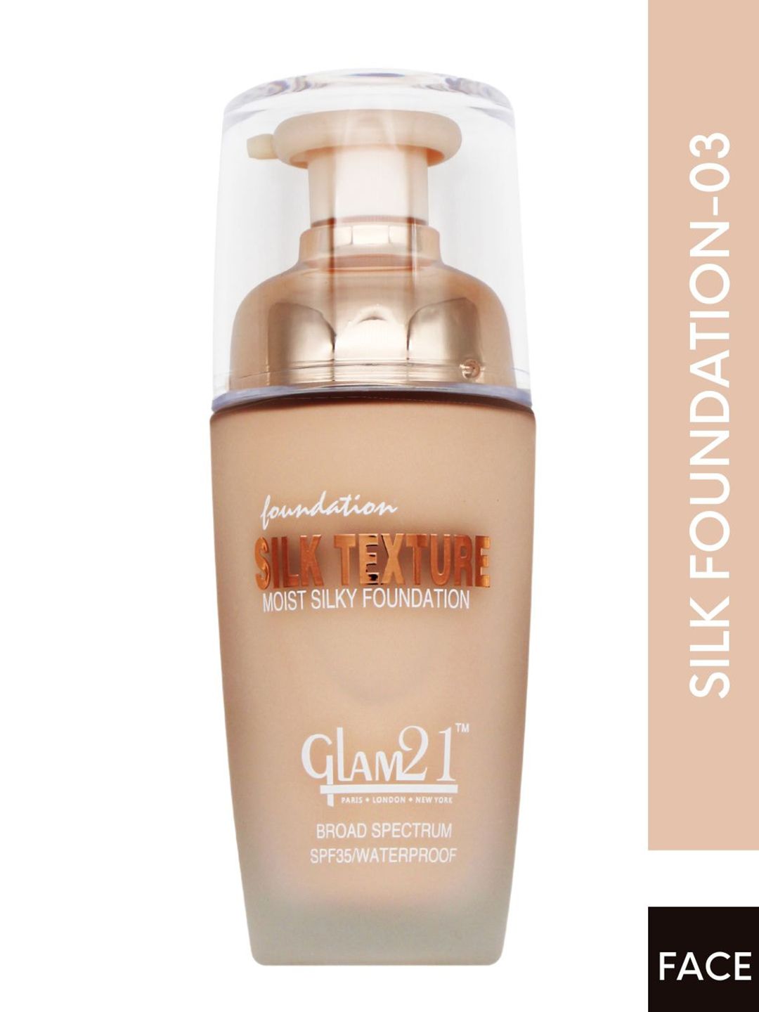 GLAM21 Silk Texture Waterproof SPF35 Moist Silky Matte Foundation 50g - Shade 03-image-48