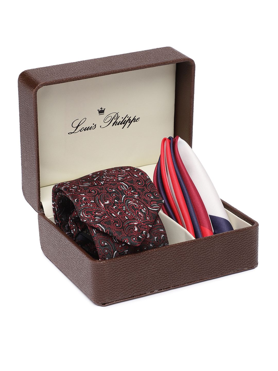 Louis Philippe Men Self Design Accessory Gift Set-picture-49