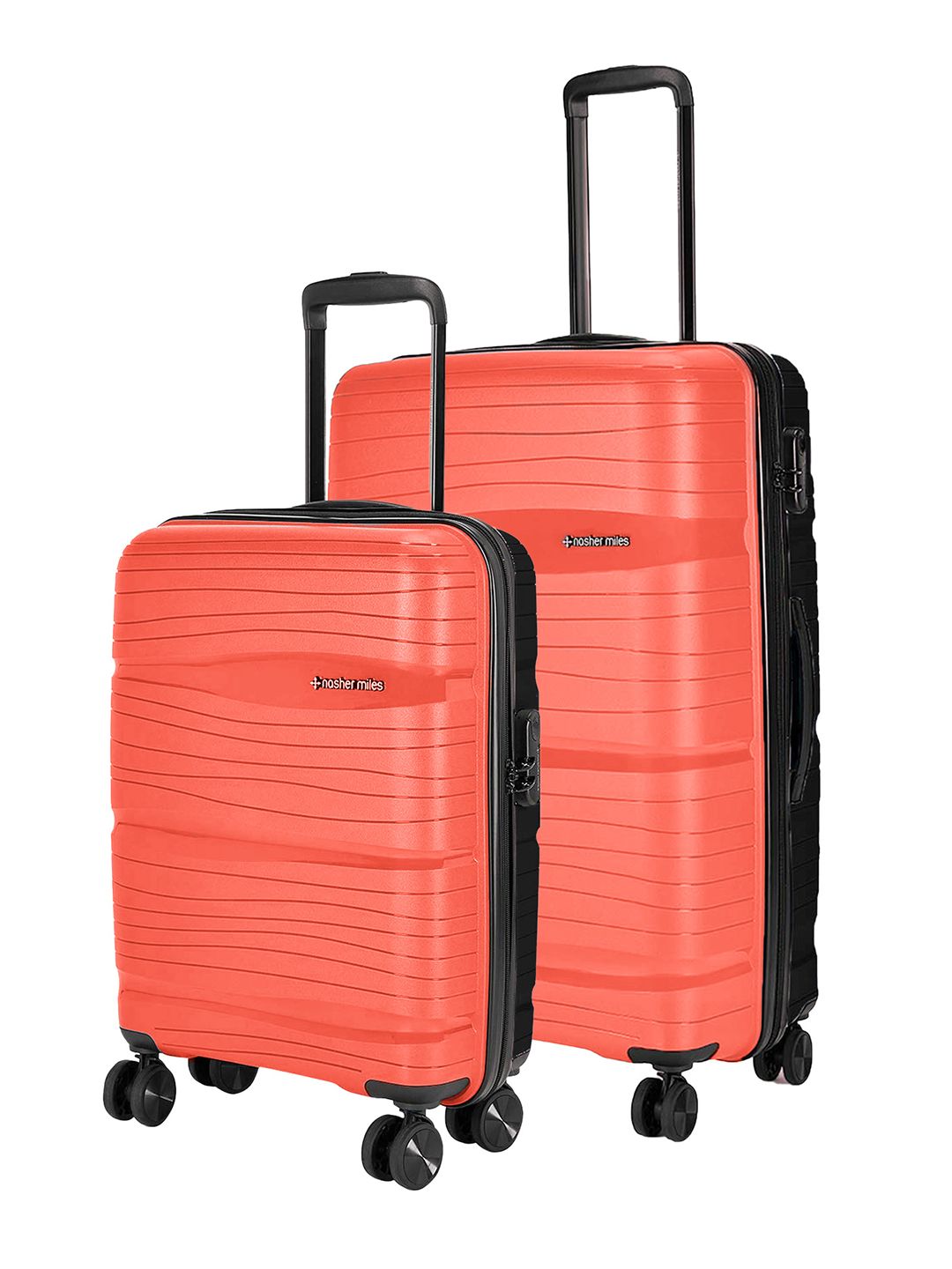 Nasher Miles Set Of 2 Colourblocked Hard-Sided Trolley Suitcase-image-8