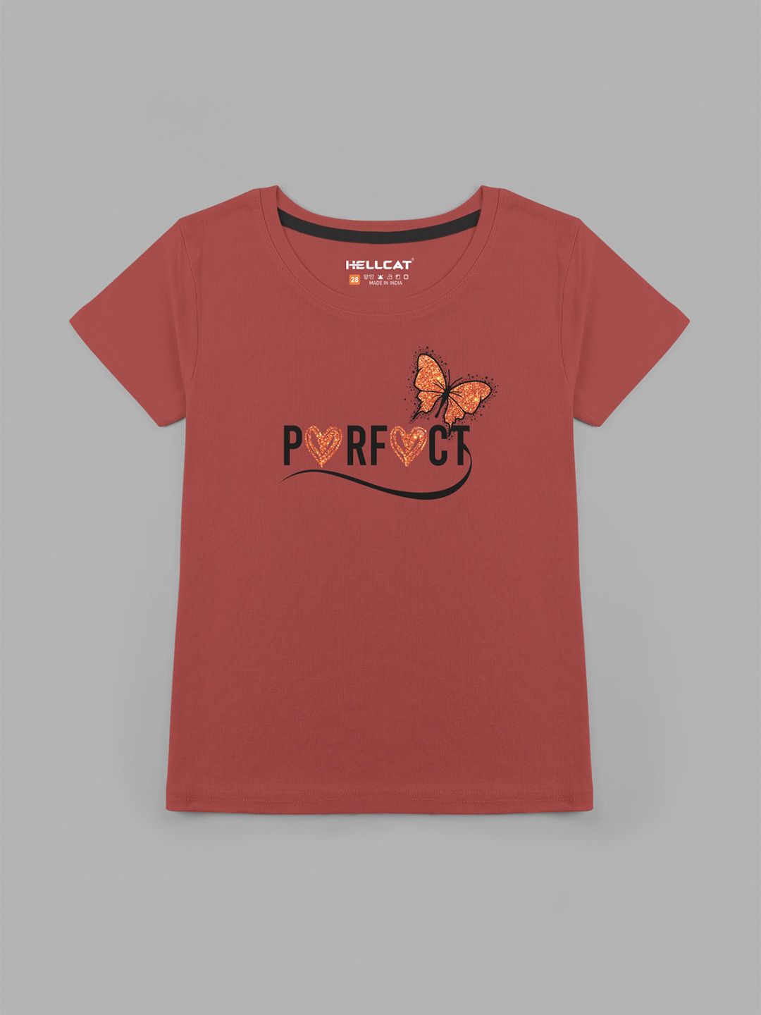 HELLCAT Girls Typography Printed Cotton T-shirt-picture-42