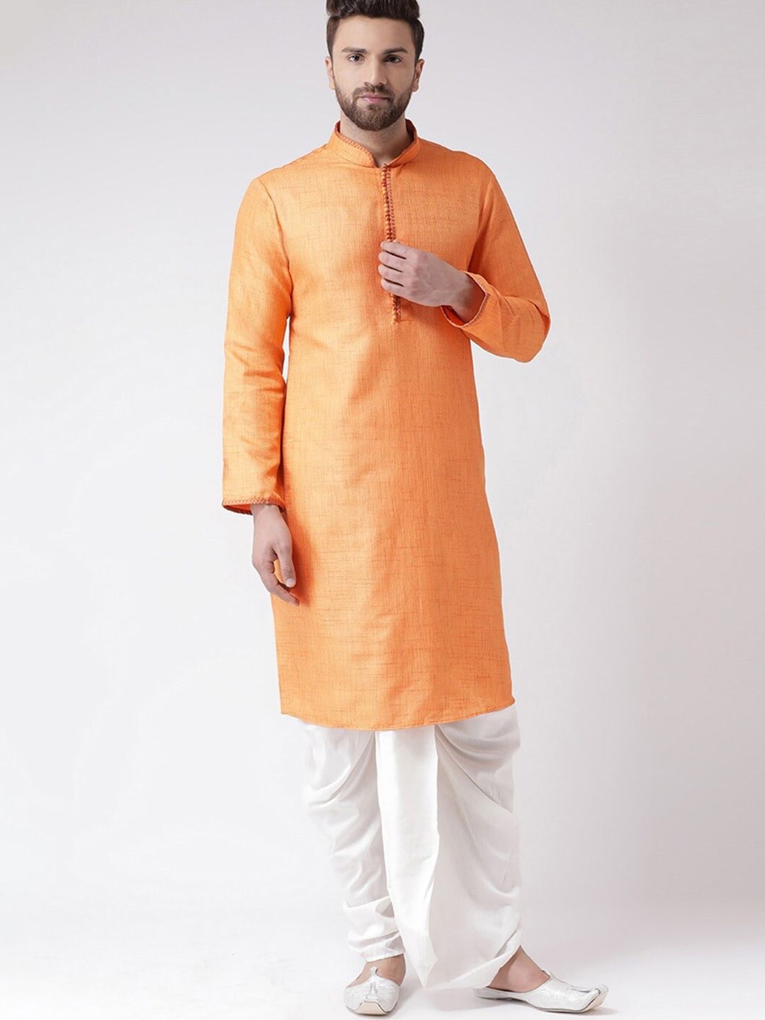 Buy Chitwan Mohan Chitwan Mohan Woven Design Kurta With Dhoti Pants at ...