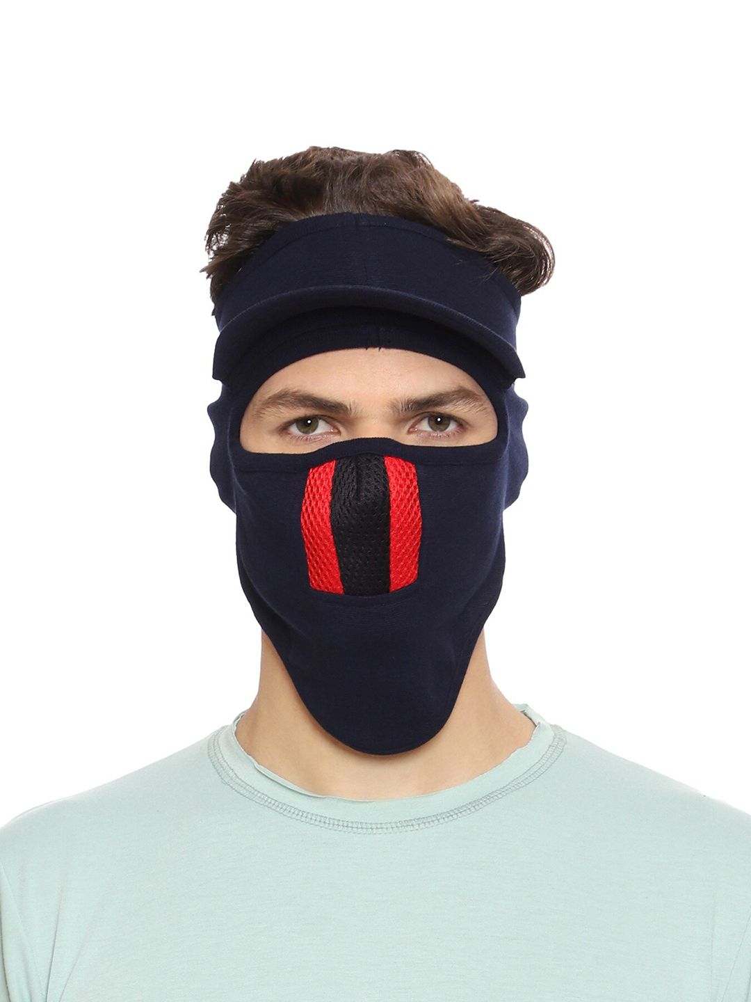 Gajraj Unisex Cotton Full Face Mask With Air Filter Mesh & Visor-picture-35