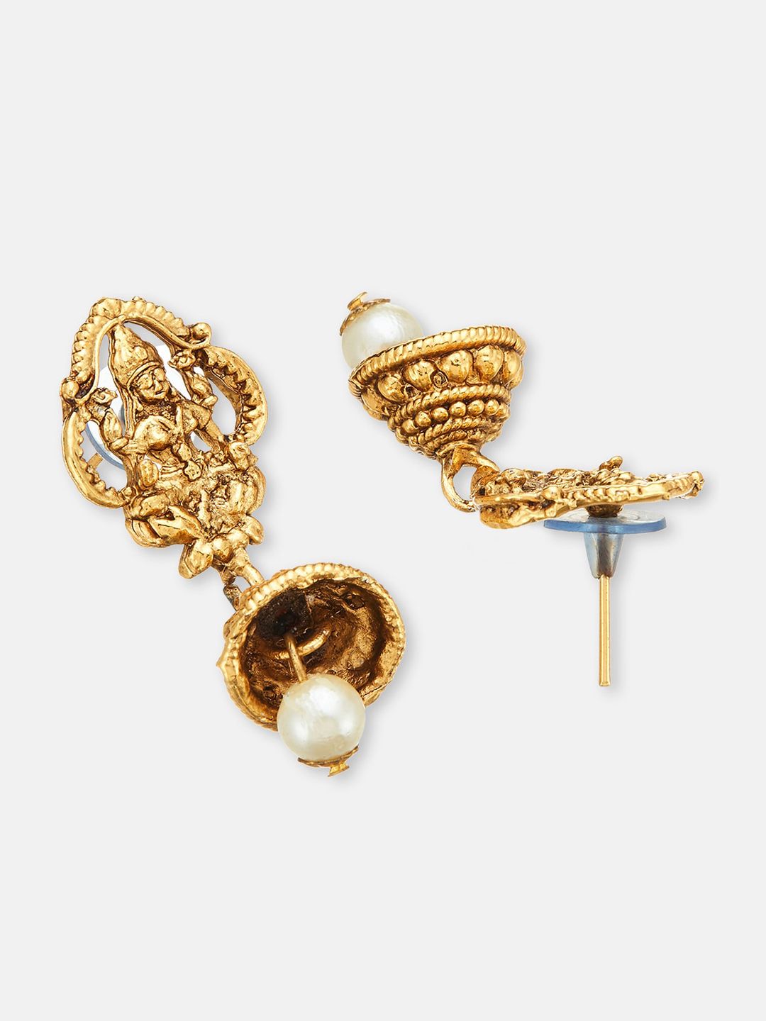 ATIBELLE Gold-Plated Stones Studded & Beaded Jewellery Set