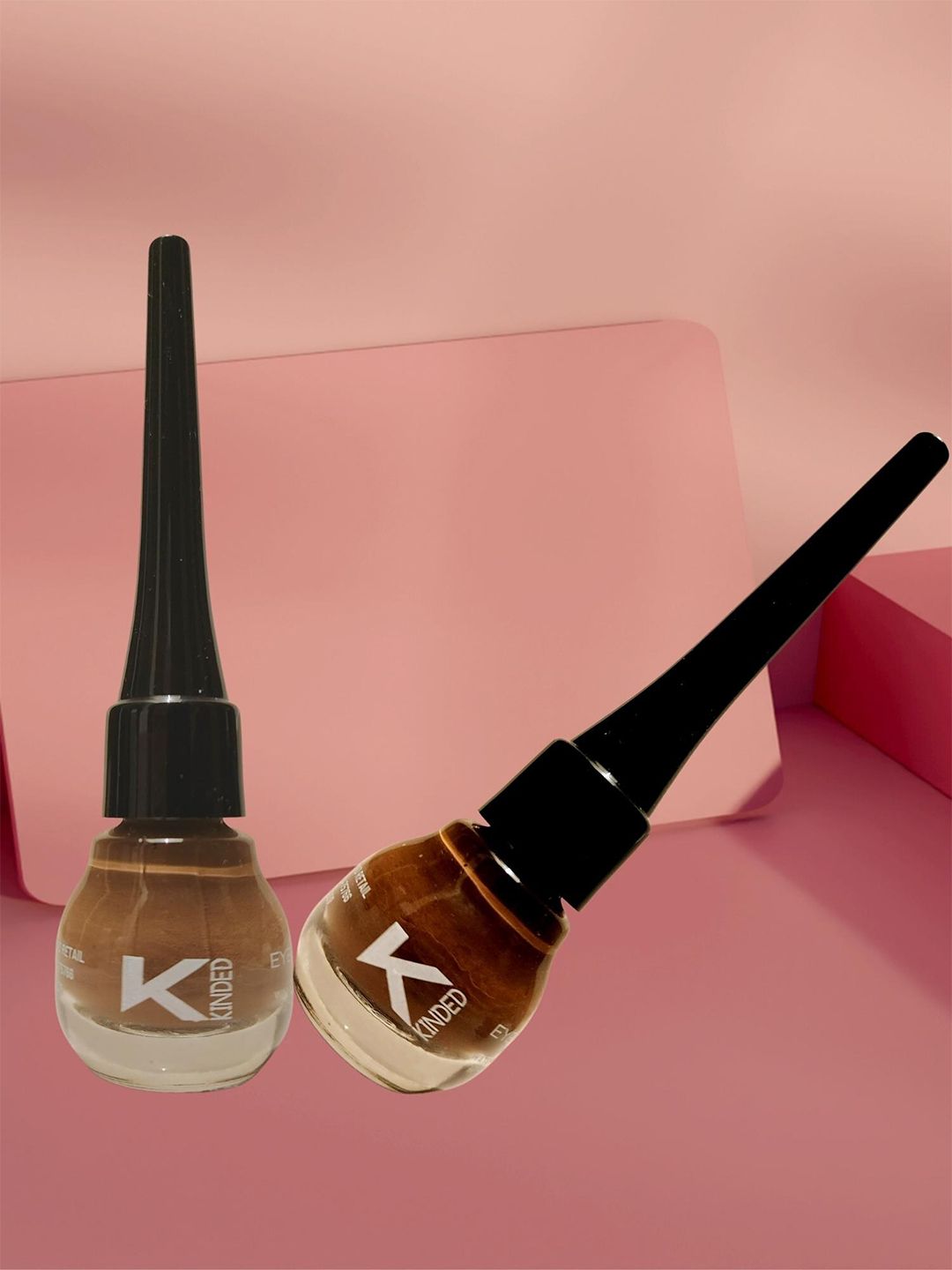 KINDED Set of 2 Smudge Proof Liquid Eye Liner 5ml Each-Chocolate Brown 03 & Camel Brown 05-picture-2