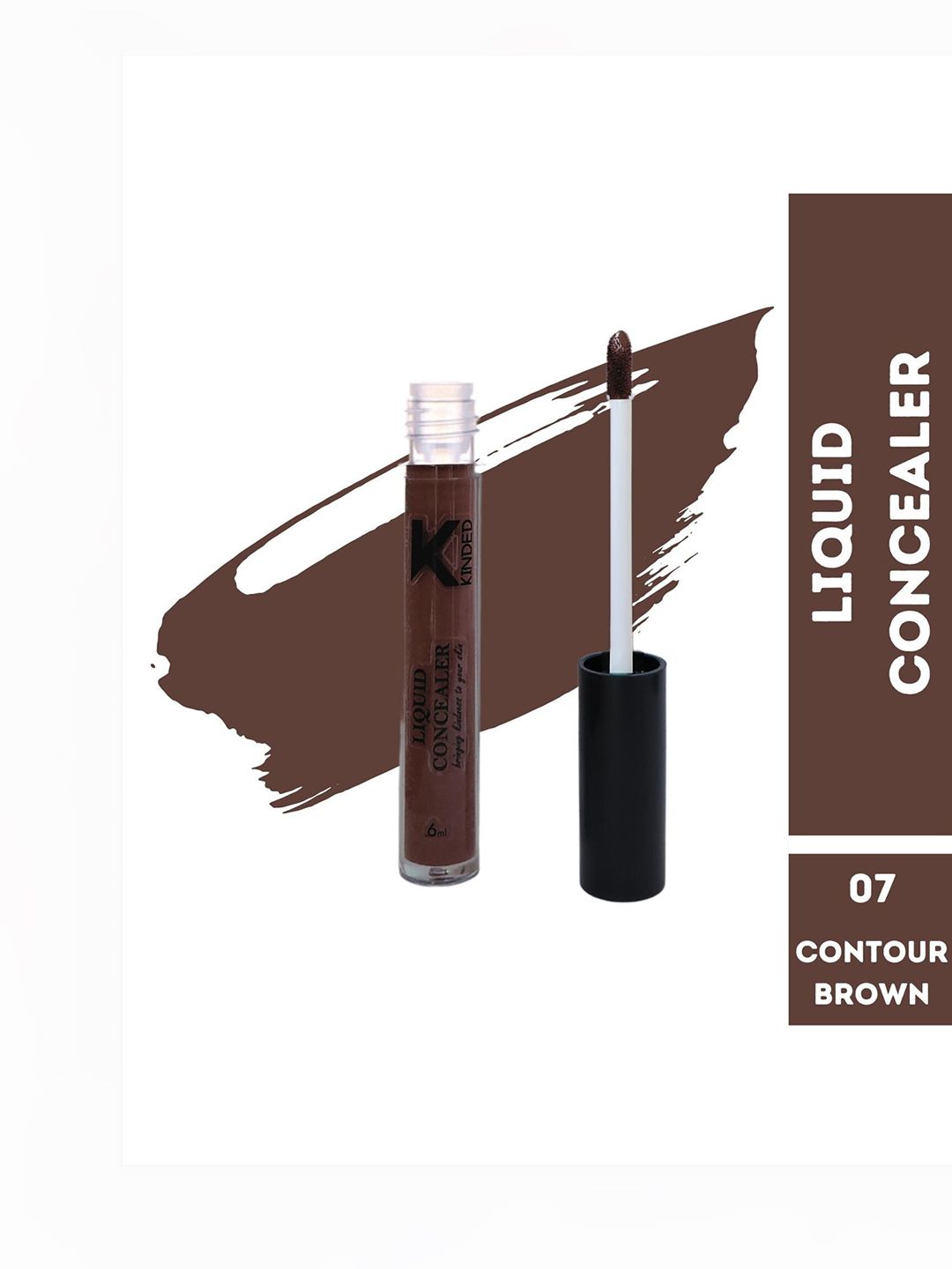 KINDED Full Coverage Creamy Matte Liquid Concealer 6ml - Contour Brown 07-image-6