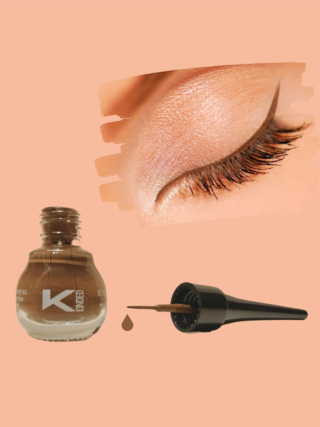 KINDED Smudge Proof & Long Lasting Matte Liquid Eye Liner 5 ml - Camel Brown 05-image-45
