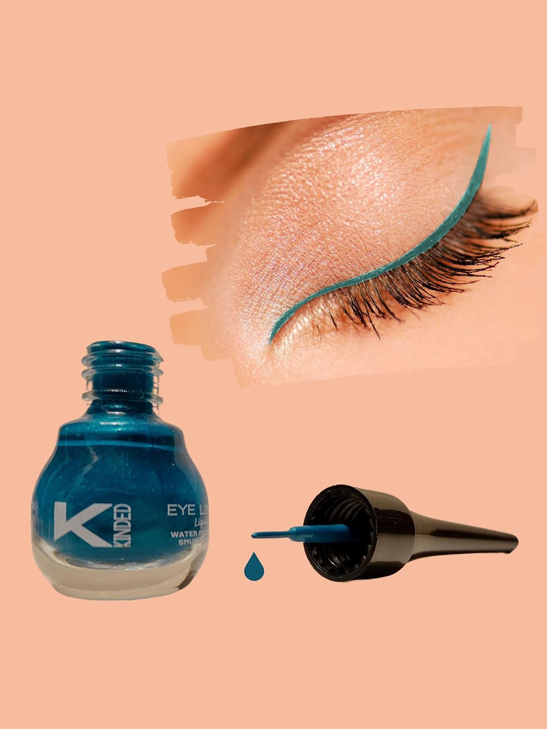 KINDED Smudge-Proof & Water Resistant Matte Liquid Eye Liner 5 ml - Teal Green-image-43
