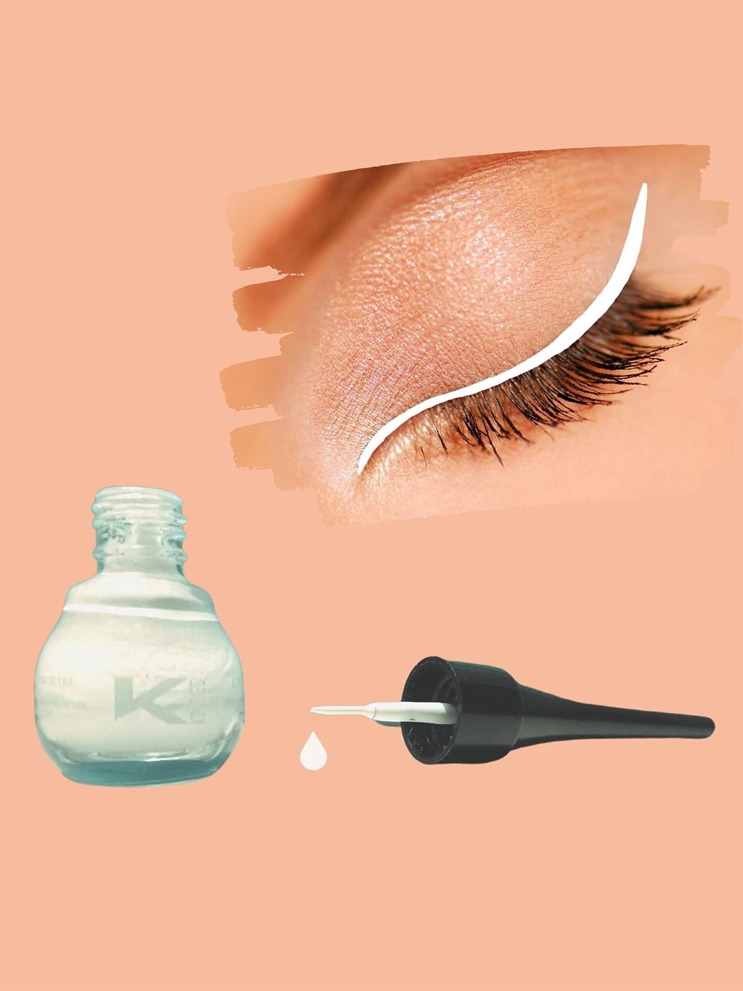 KINDED Smudge-Proof & Water Resistant Matte Liquid Eye Liner 5 ml - White Pearl-image-44