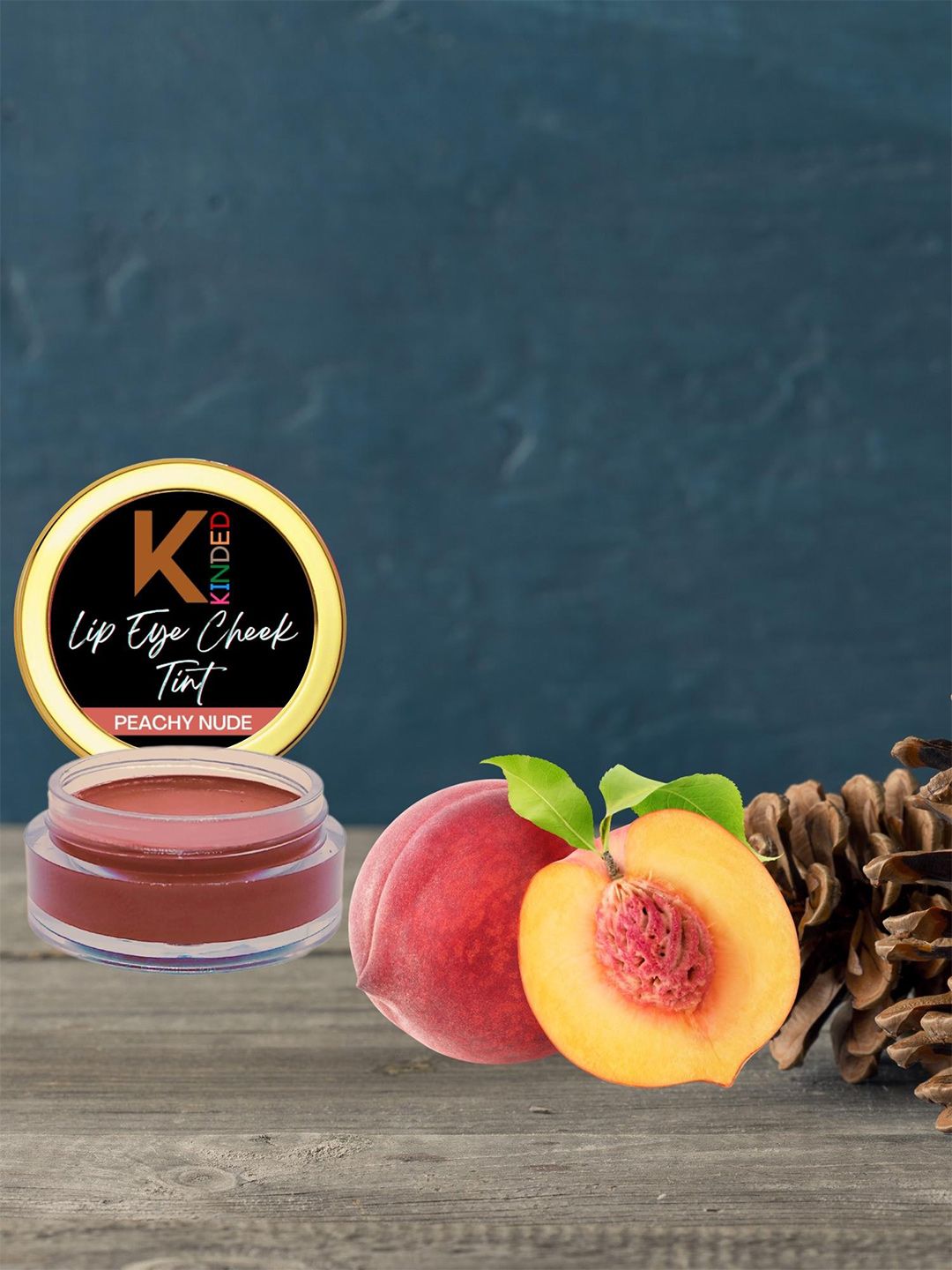 KINDED Creamy Matte Finish Lip Eye Cheek Tint 8 g - Peachy Nude 03-picture-20