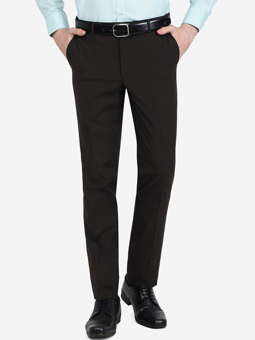 Buy Greenfibre Beige Slim Fit Flat Front Trousers for Mens Online  Tata  CLiQ
