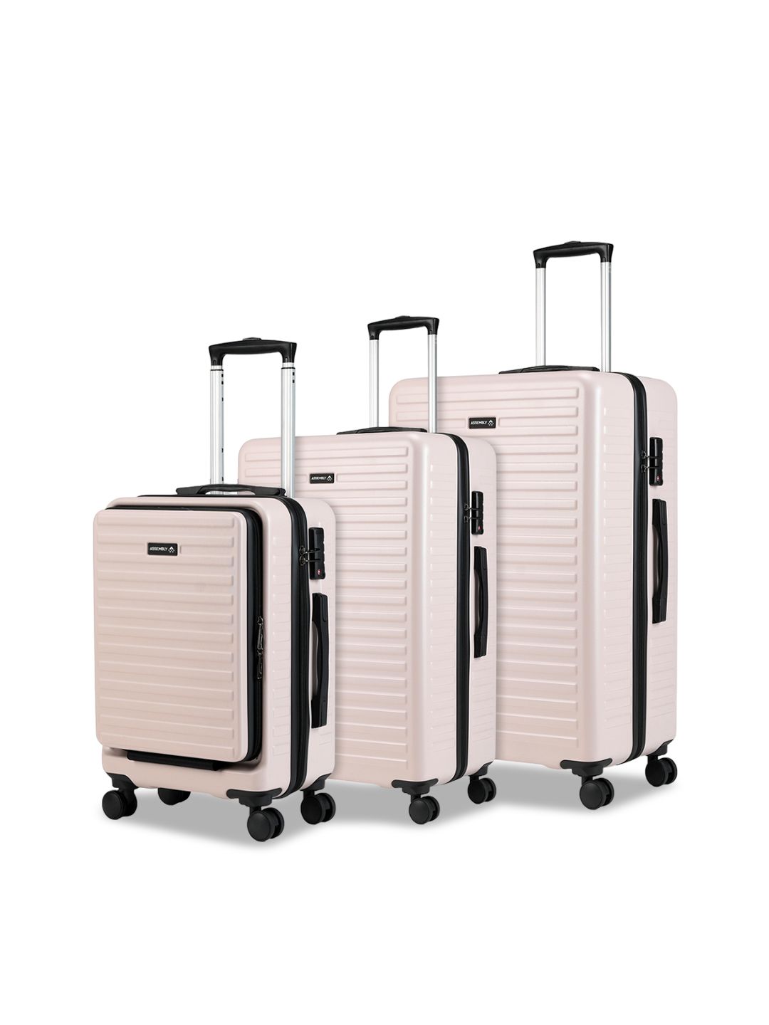 Assembly Set Of 3 Textured 360 Degree Rotation Hard-Sided Trolley Bags 40L, 60L 85L-picture-54