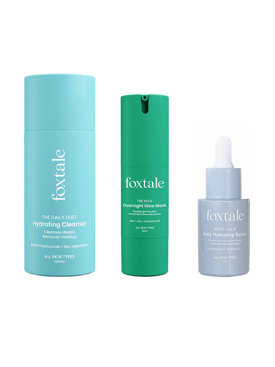 FoxTale Cleanser Face Wash + Hydrating Serum + Diva Over Night Glow Mask-picture-15