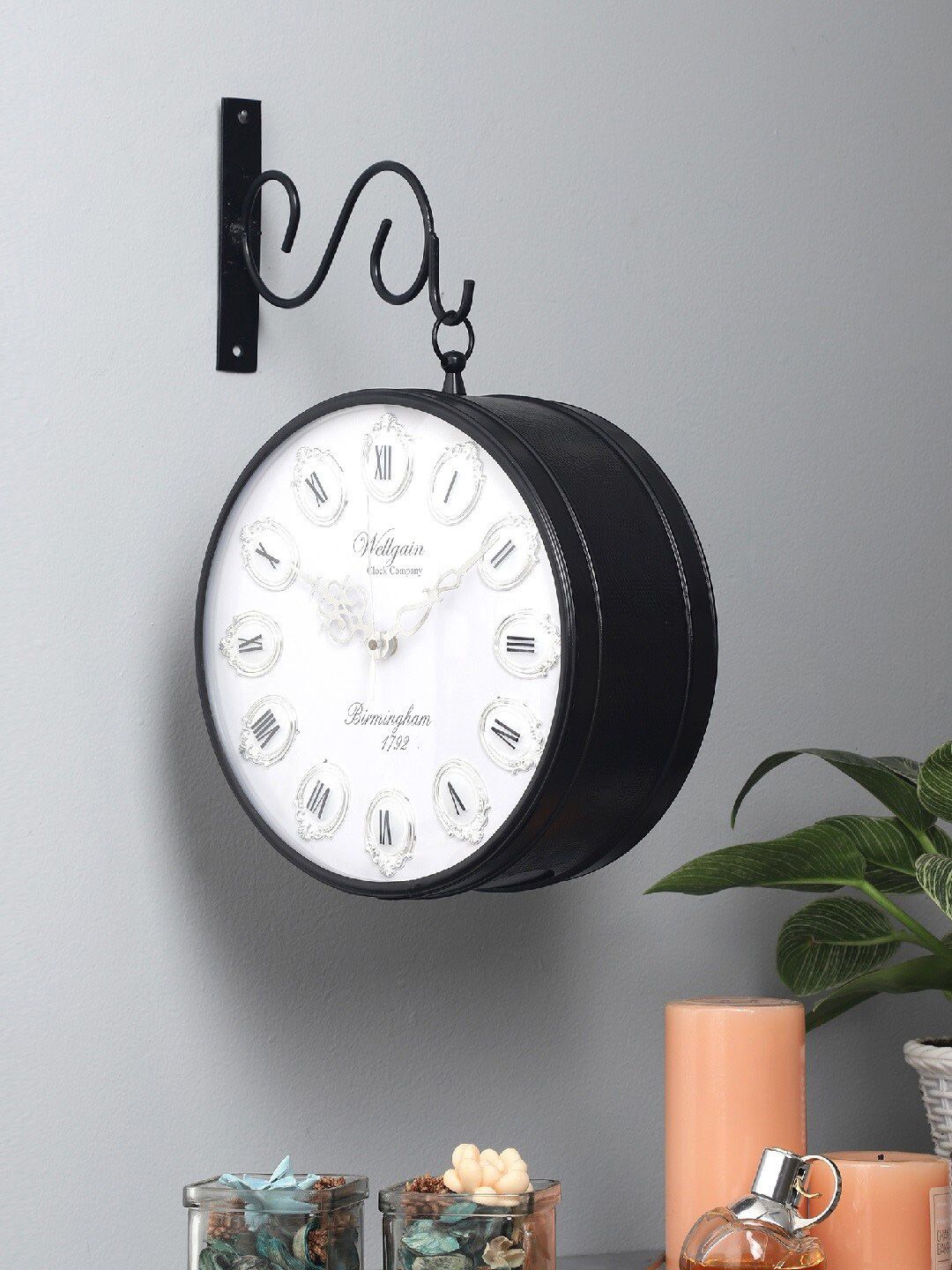 EXIM DECOR Black & White Vintage Wall Clock-image-26