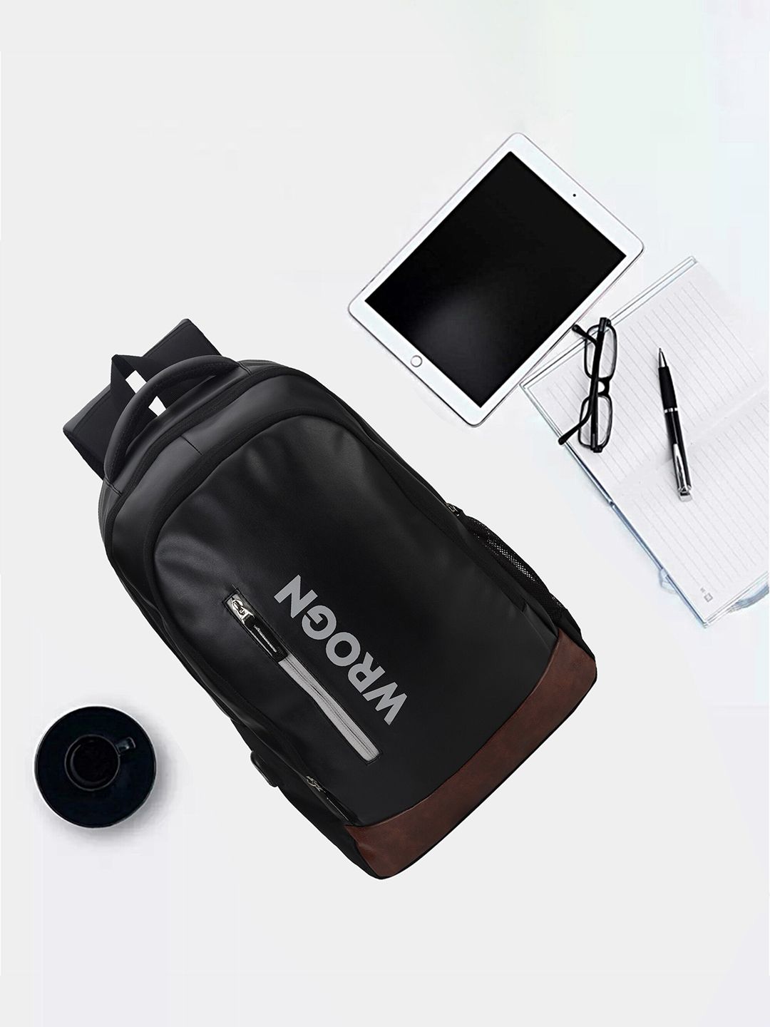 wrogn x fwd WROGN Typography Backpack with USB Charging Port-picture-58