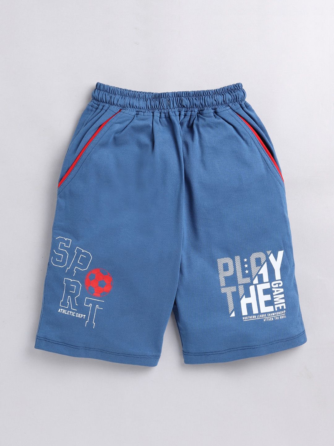 Nottie Planet Boys Typography Printed Mid Rise Pure Cotton Shorts-picture-13