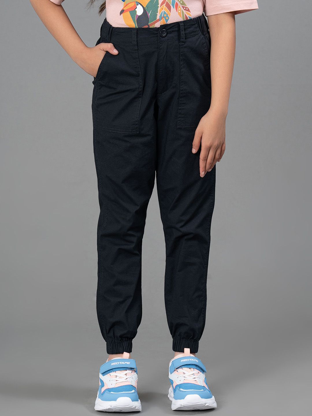 Mode by Red Tape Girls Mid Rise Plain Joggers-picture-57