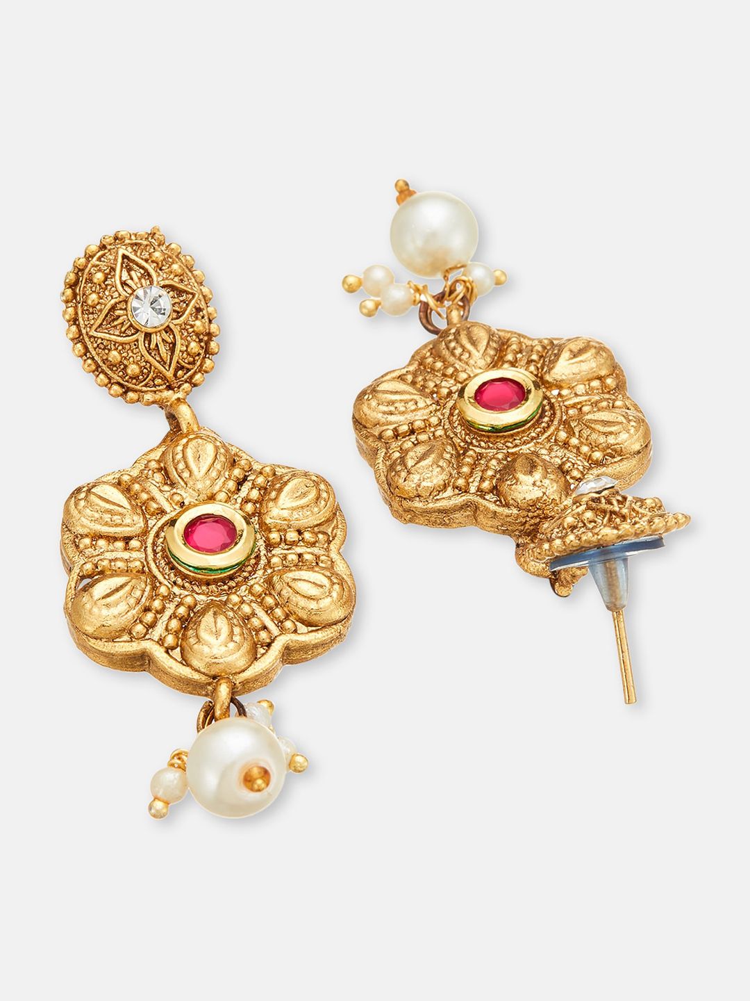 ATIBELLE Gold-Plated Stone-Studded Jewellery Set
