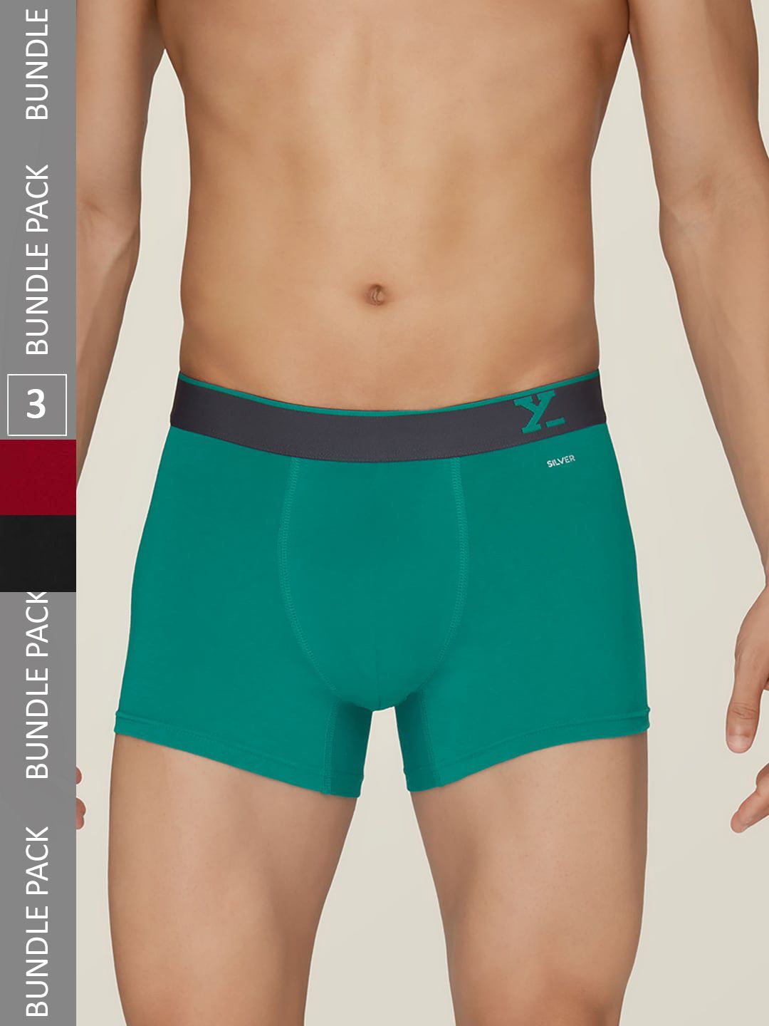 XYXX Men Pack Of 3 Traq Mid-Rise Moisture Absorption Pure Cotton Trunks XYTRNK3PCKN549_-image-2
