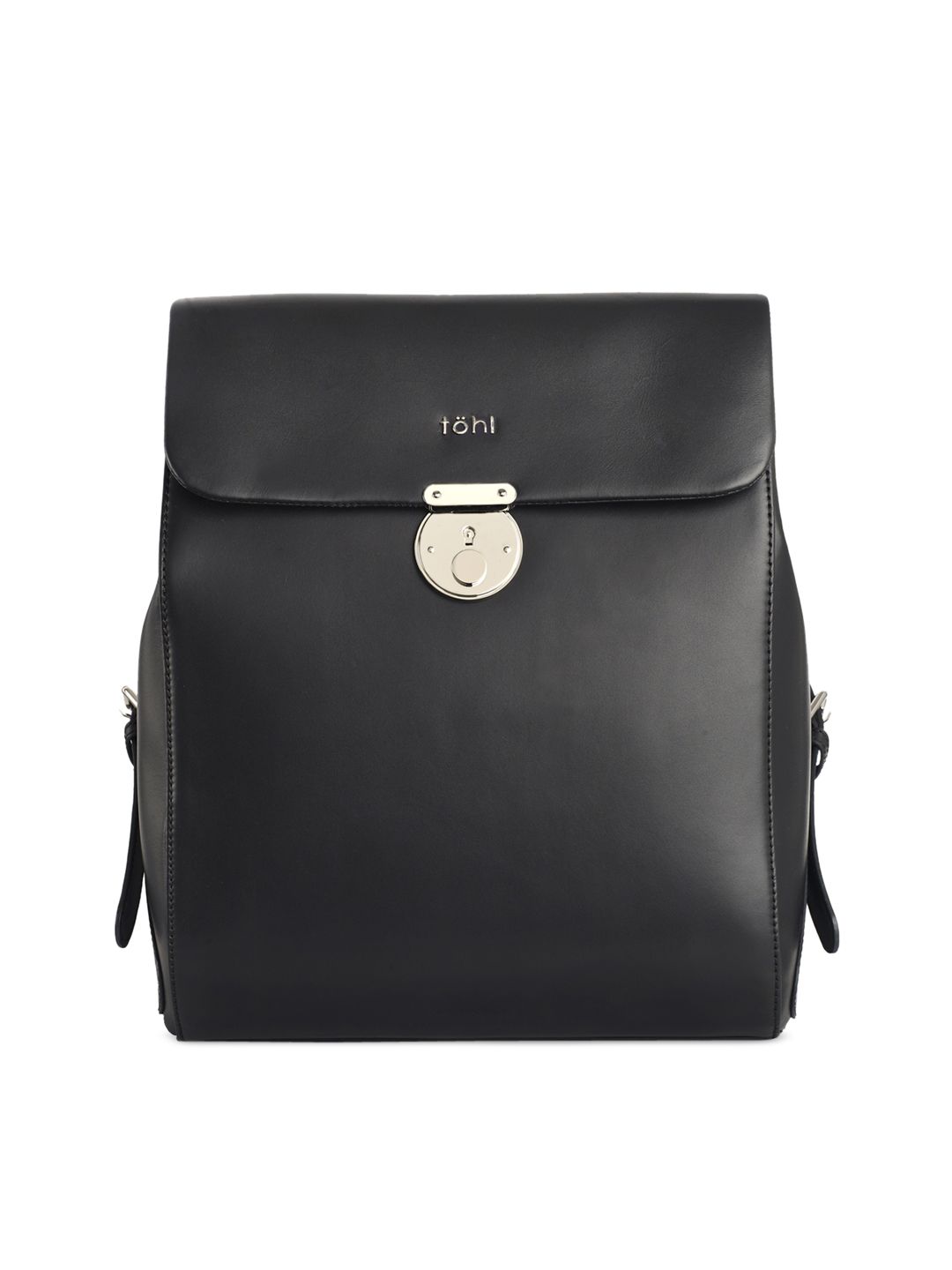tohl Women Black Solid Leather Backpack-picture-28