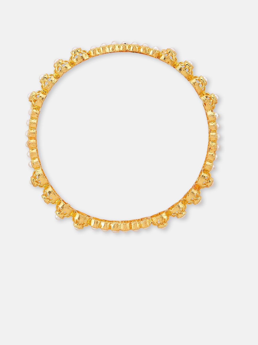 ATIBELLE Set Of 4 Gold-Plated Beaded Bangles