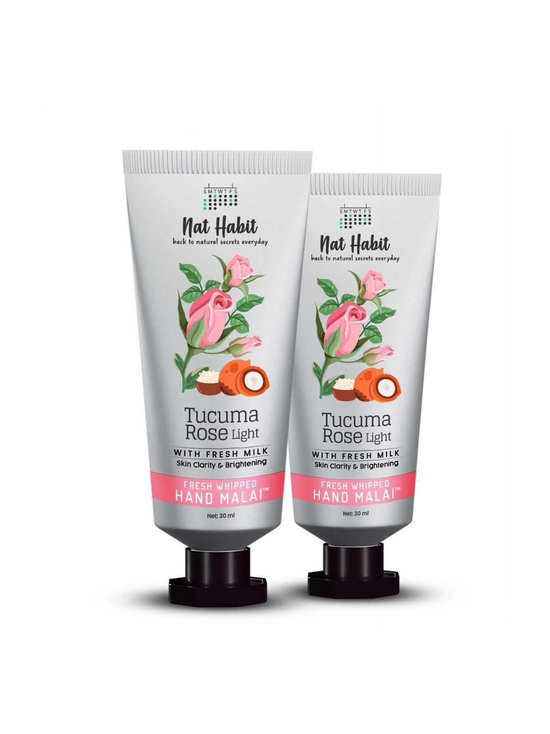 Nat Habit Tucuma Rose Light Skin Clarity  Brightening Fresh Whipped Hand Malai - 25 ml