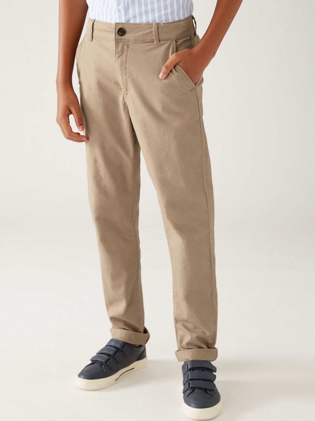 Marks & Spencer Boys Mid rise Regular Fit Chinos-picture-11