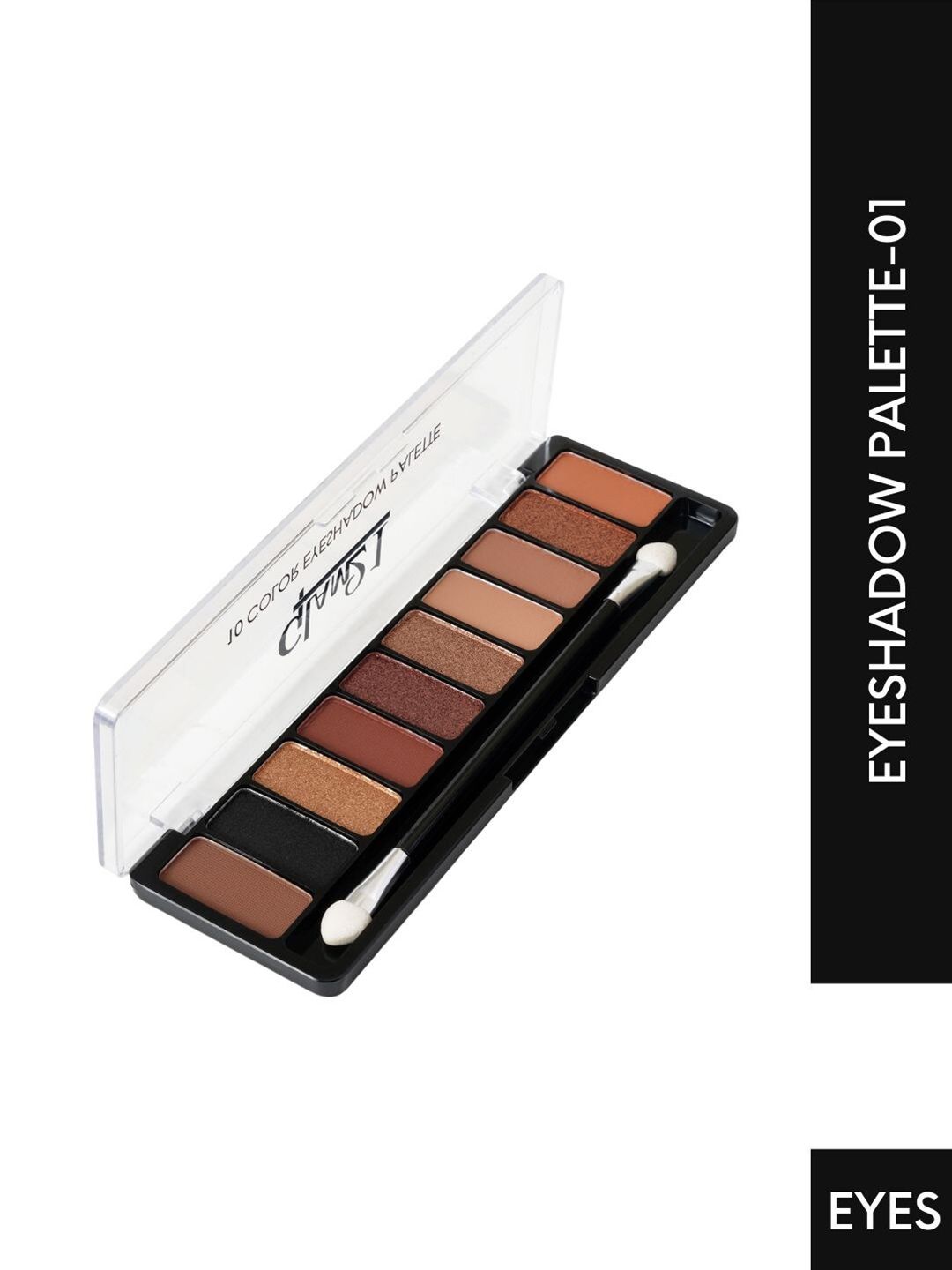 GLAM21 Long Lasting 10 Color Eye Shadow Palette 13.5 g - Shade 01-picture-31