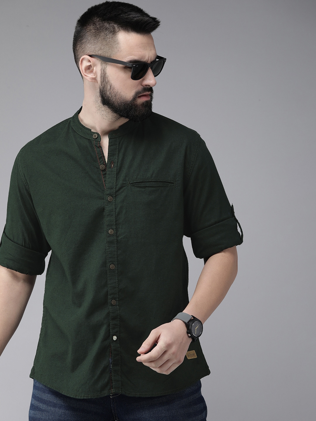 The Roadster Life Co. Linen-Cotton Casual Shirt