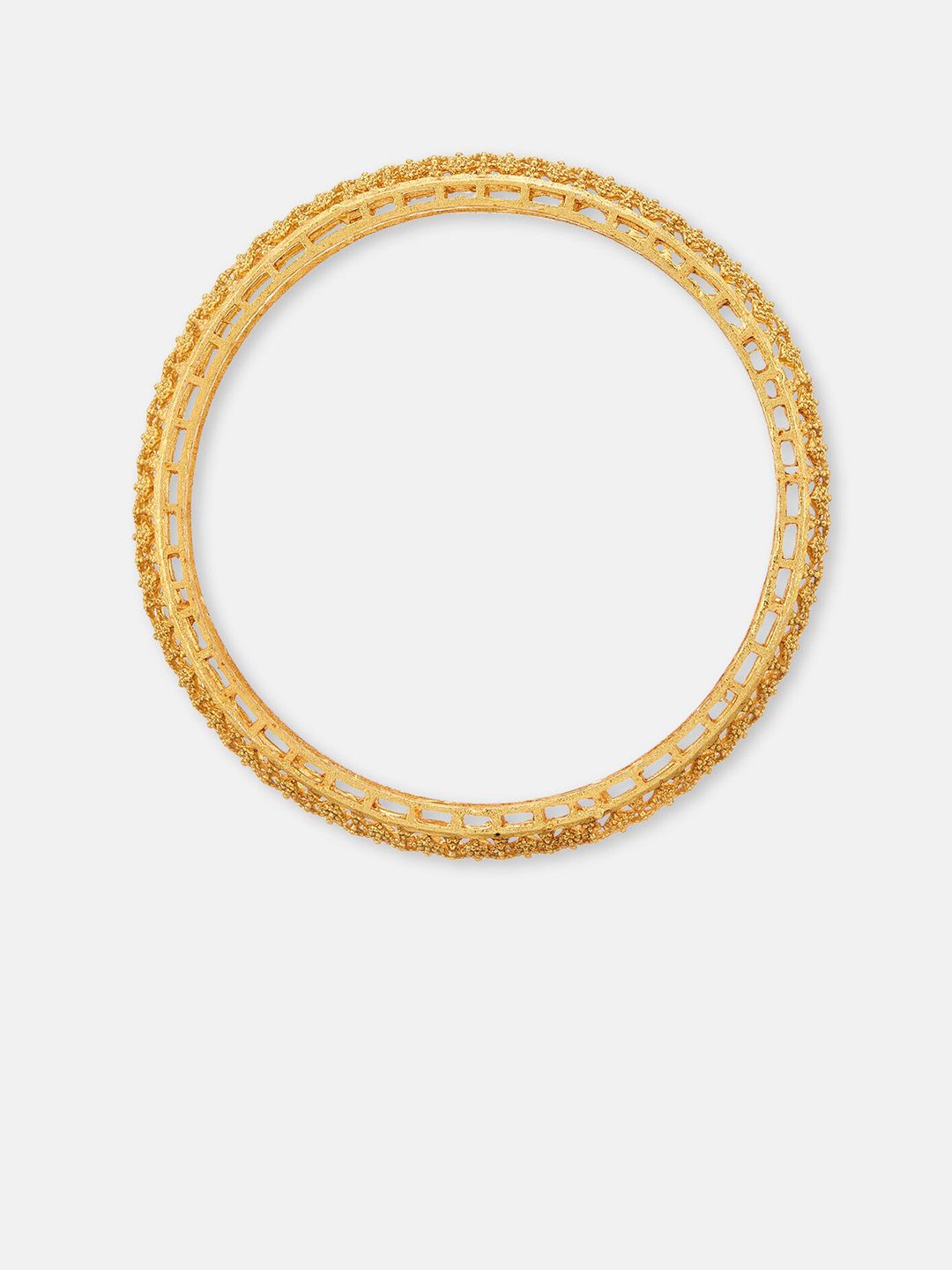 ATIBELLE Set Of 6 Gold-Plated Intricate Textured Design Bangles