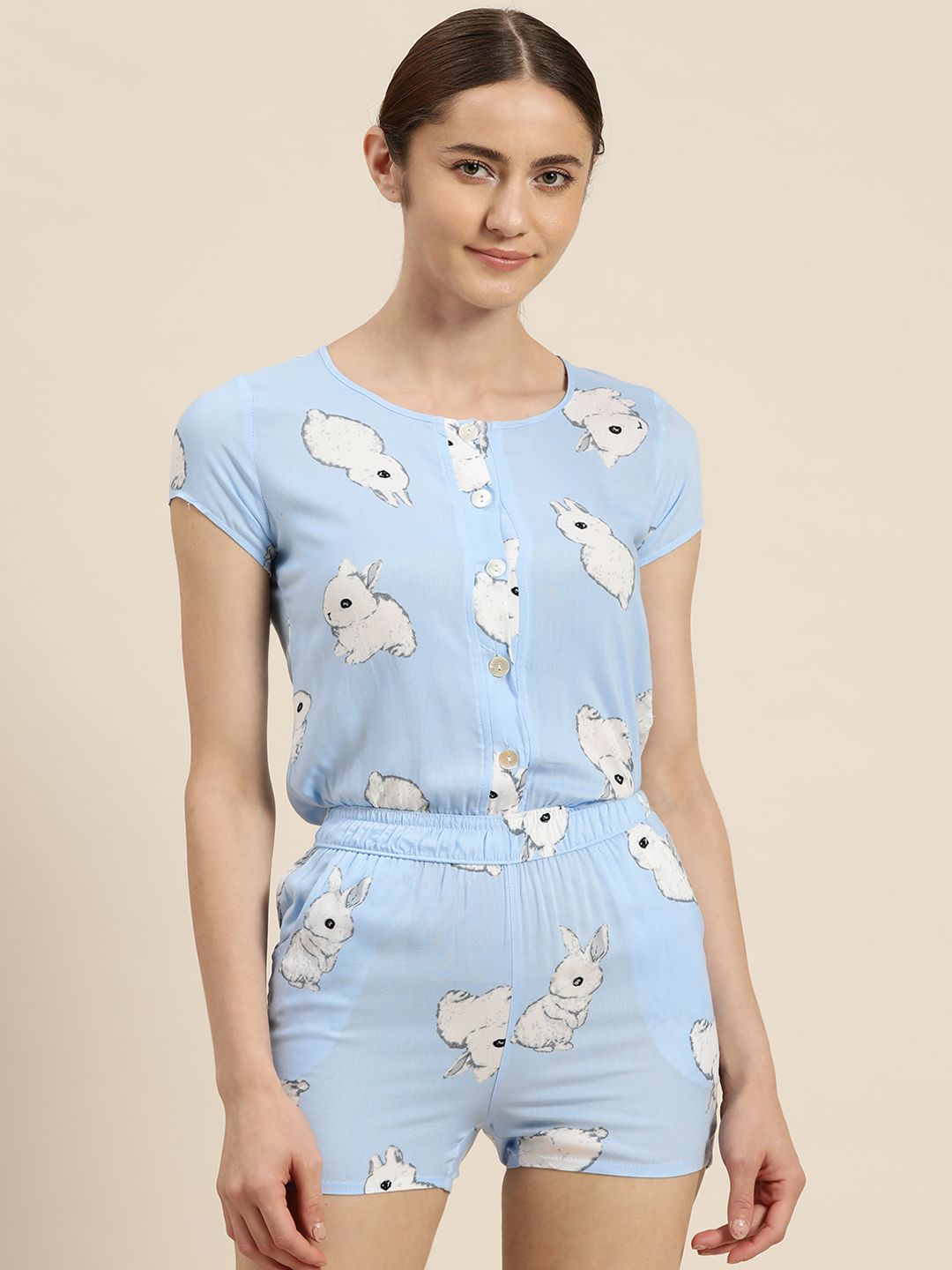Sweet Dreams Printed Night Playsuit-image-15