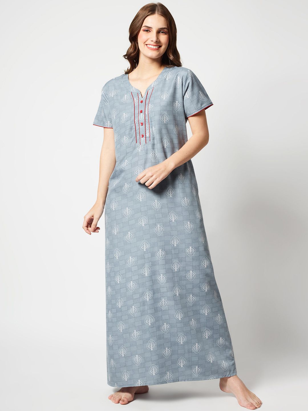 Zeyo Floral Printed Maxi Nightdress-picture-39