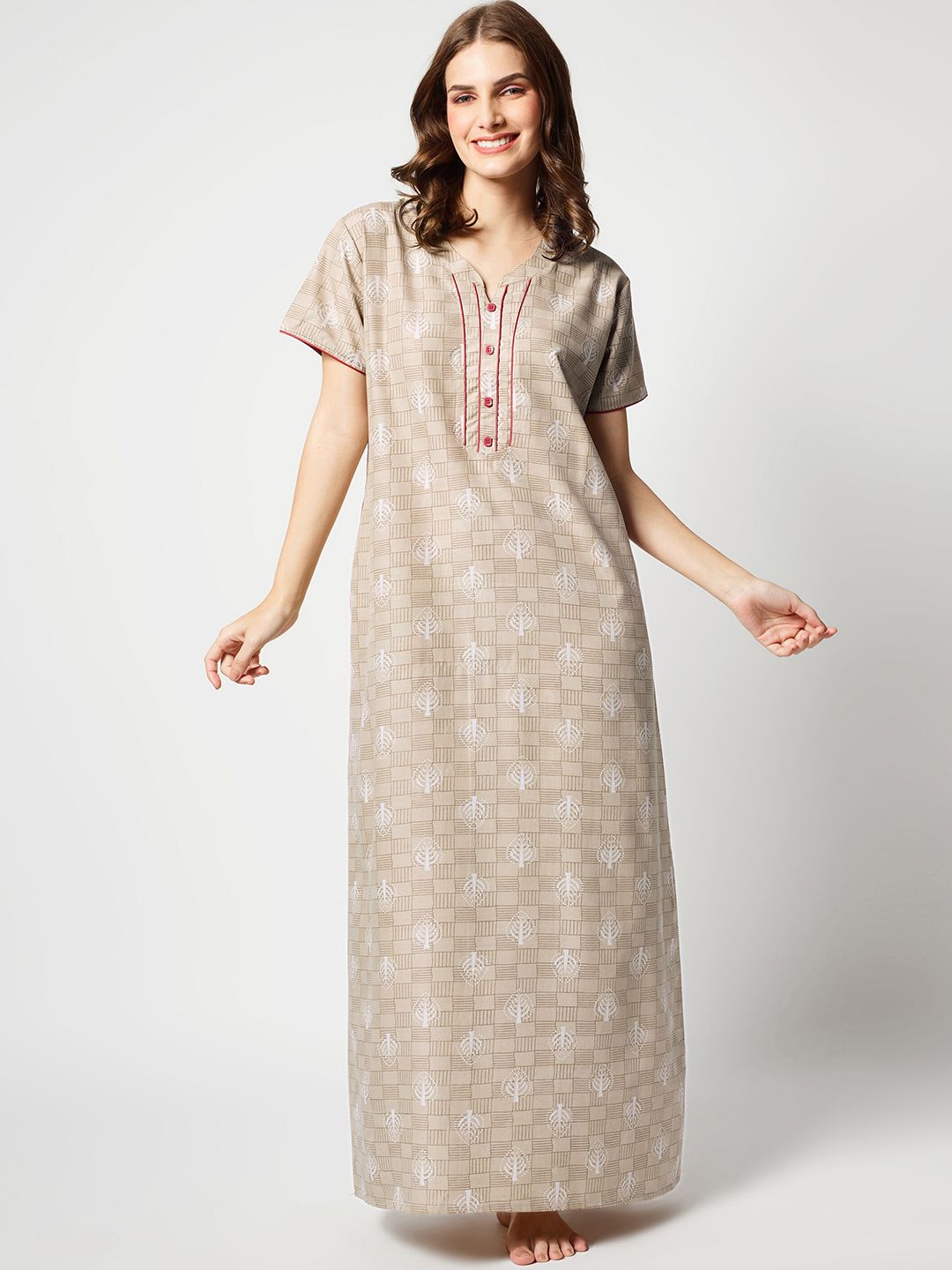 Zeyo Floral Printed Maxi Nightdress-picture-19