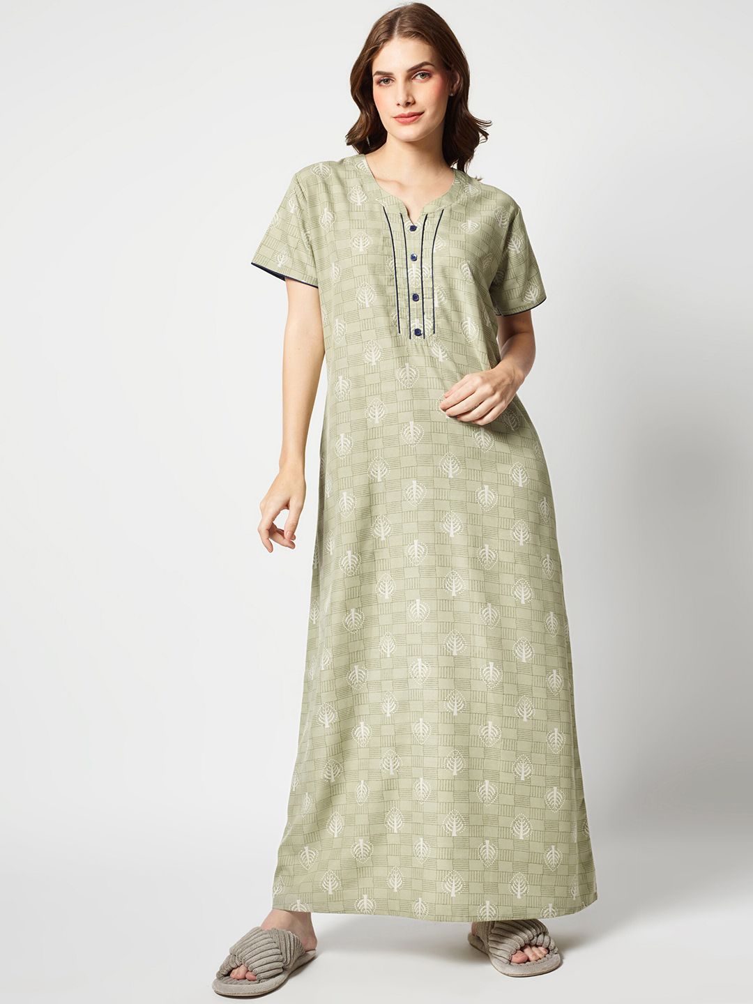 Zeyo Floral Printed Maxi Nightdress-picture-33