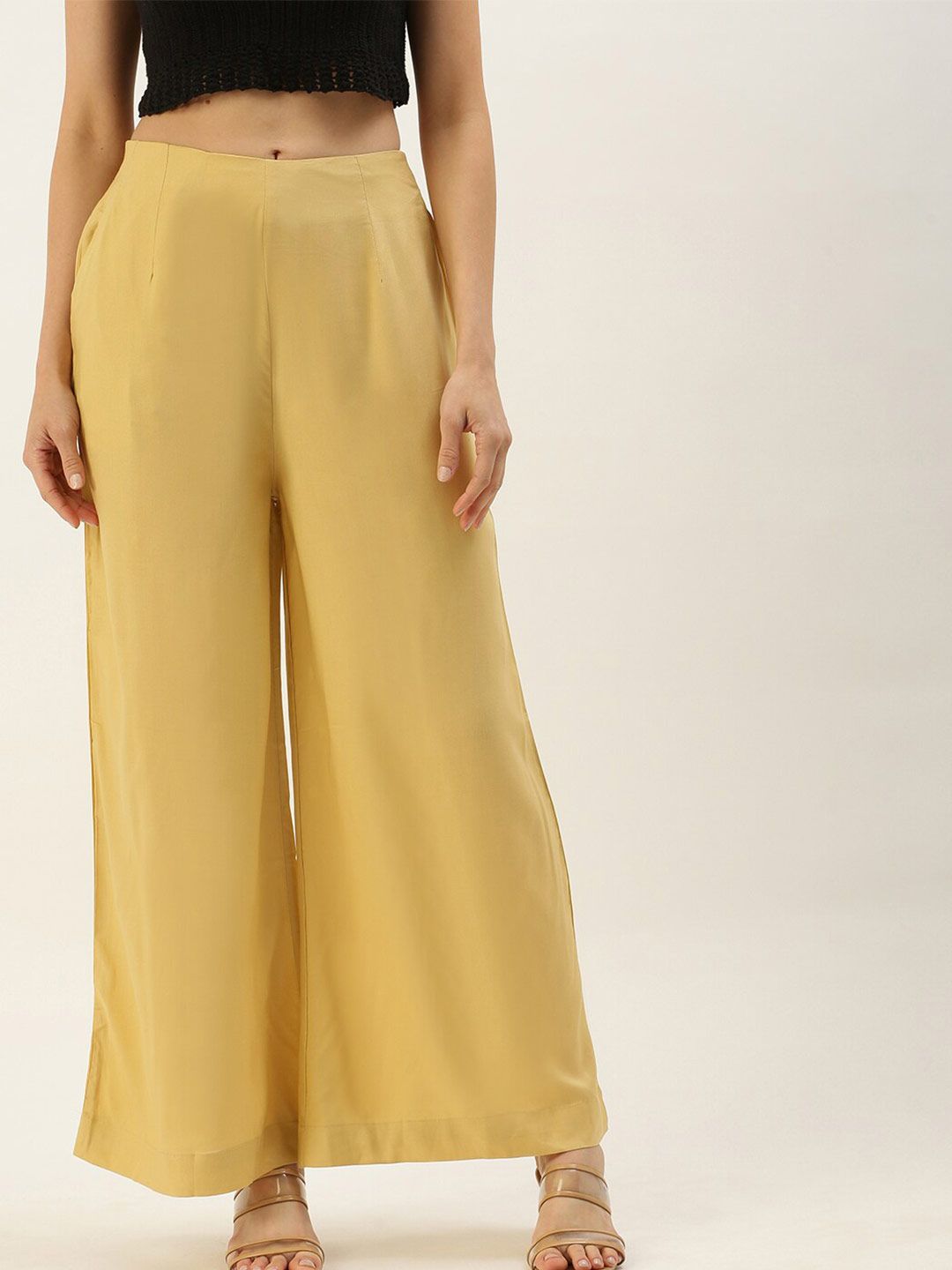 De Moza Women Plus Size Flared Cropped Palazzos-picture-23