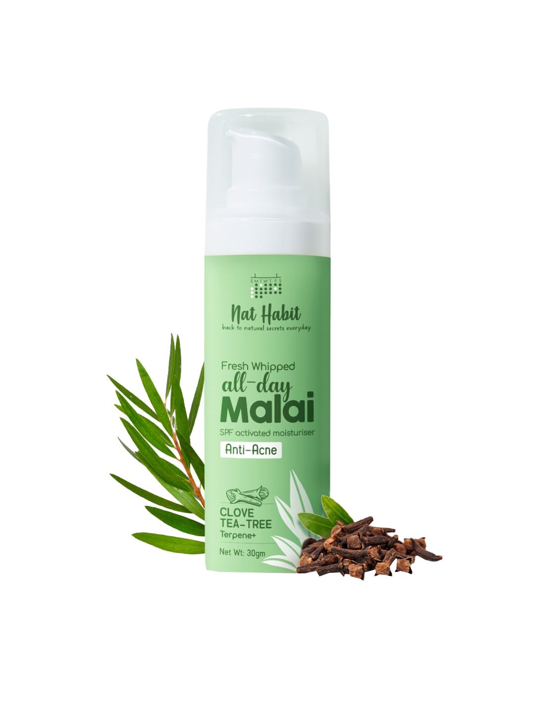 Nat Habit All Day Malai Clove Tea Tree Face Cream For Anti Acne - 30 gm-picture-25