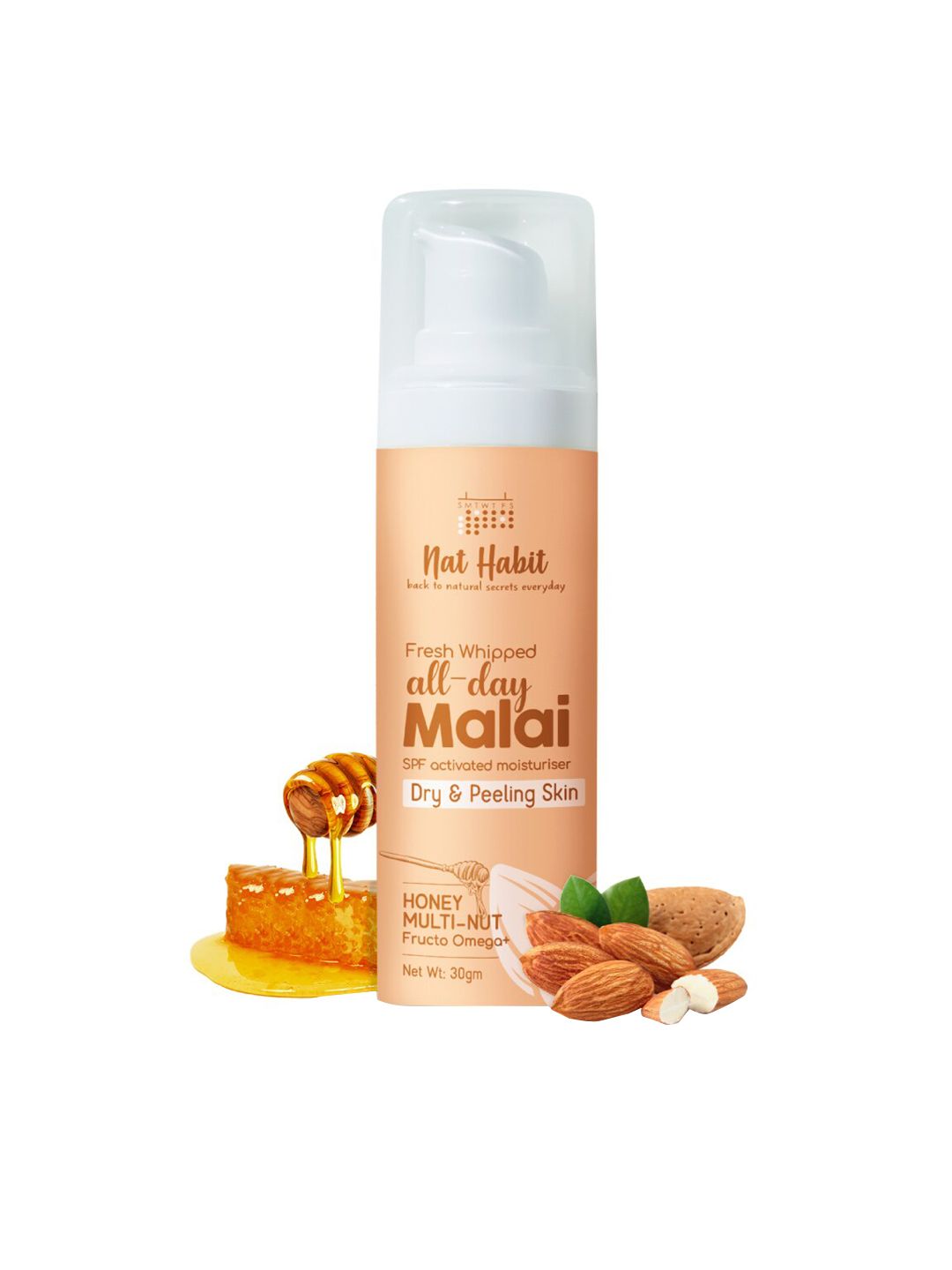 Nat Habit Honey Multinut All Day Face Malai For Dry  Peeling Skin - 30gm-picture-24