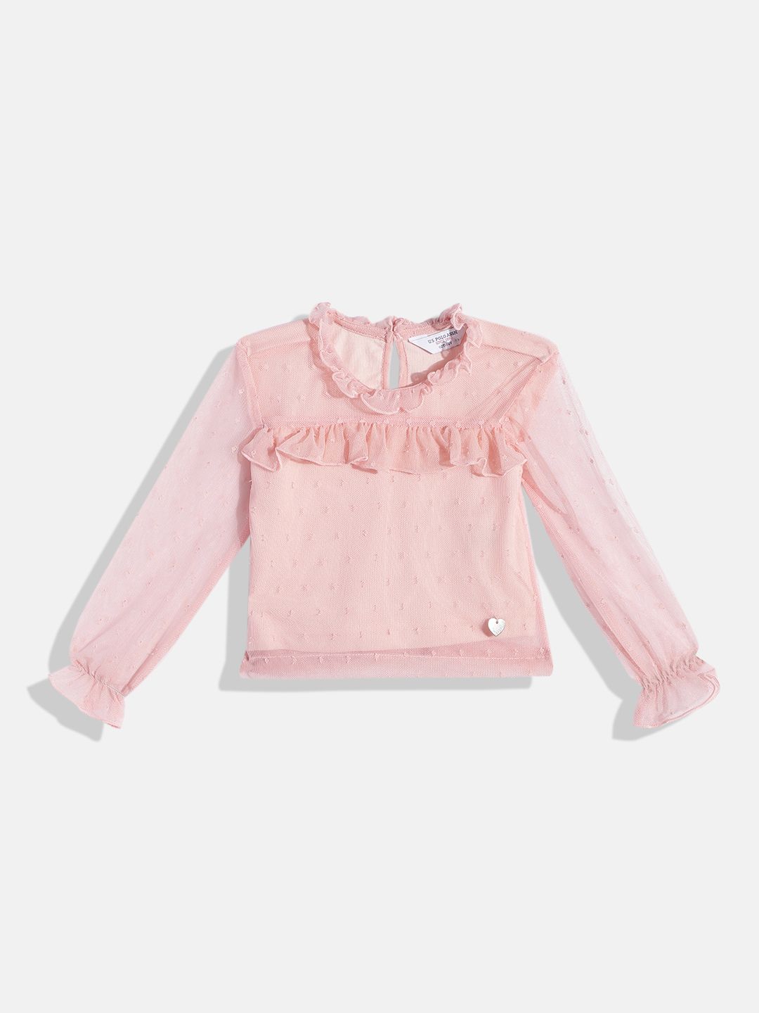 U.S. Polo Assn. Kids Girls Self Design Top-picture-34