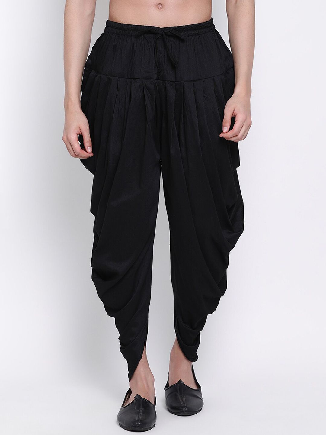 Sanwara Men Art Silk Mid-Rise Cowl Dhoti Pants-picture-53
