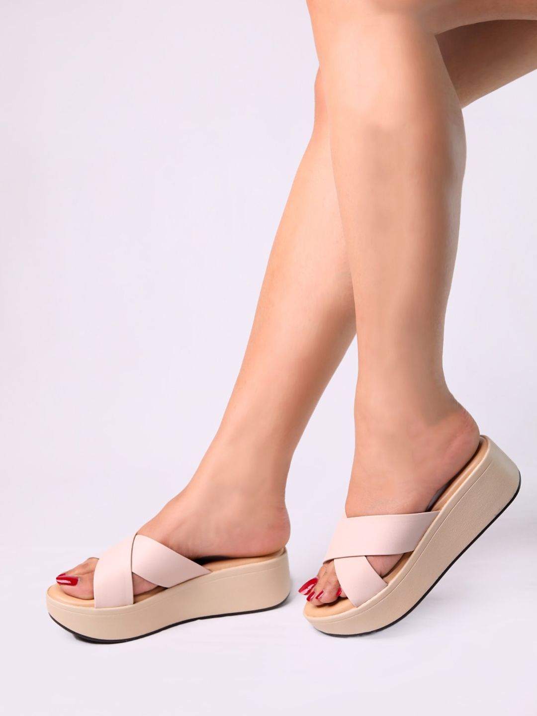 Monrow Open Toe Flatform Heels-picture-13
