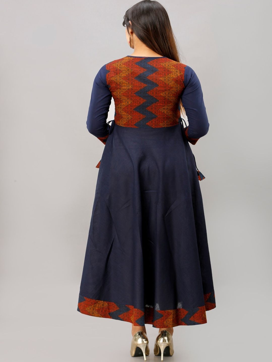 Women Printed Fit and Flare Knee Length Ethnic Dresses