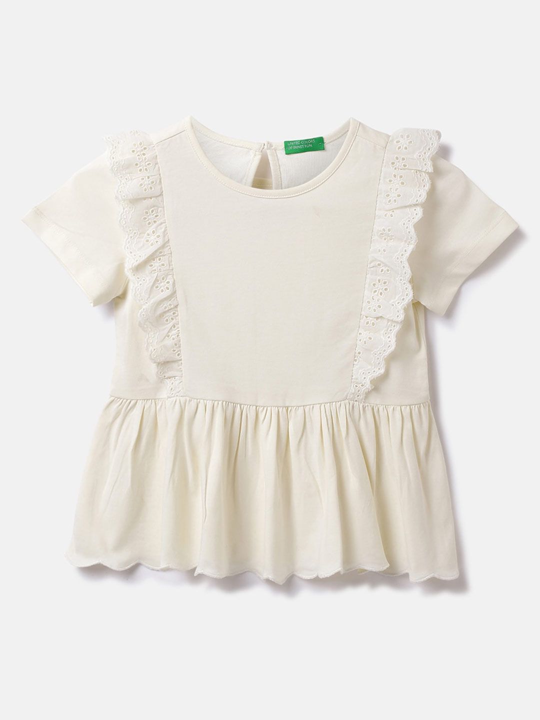 United Colors of Benetton Girls Ruffled Cotton A-Line Dress-picture-38