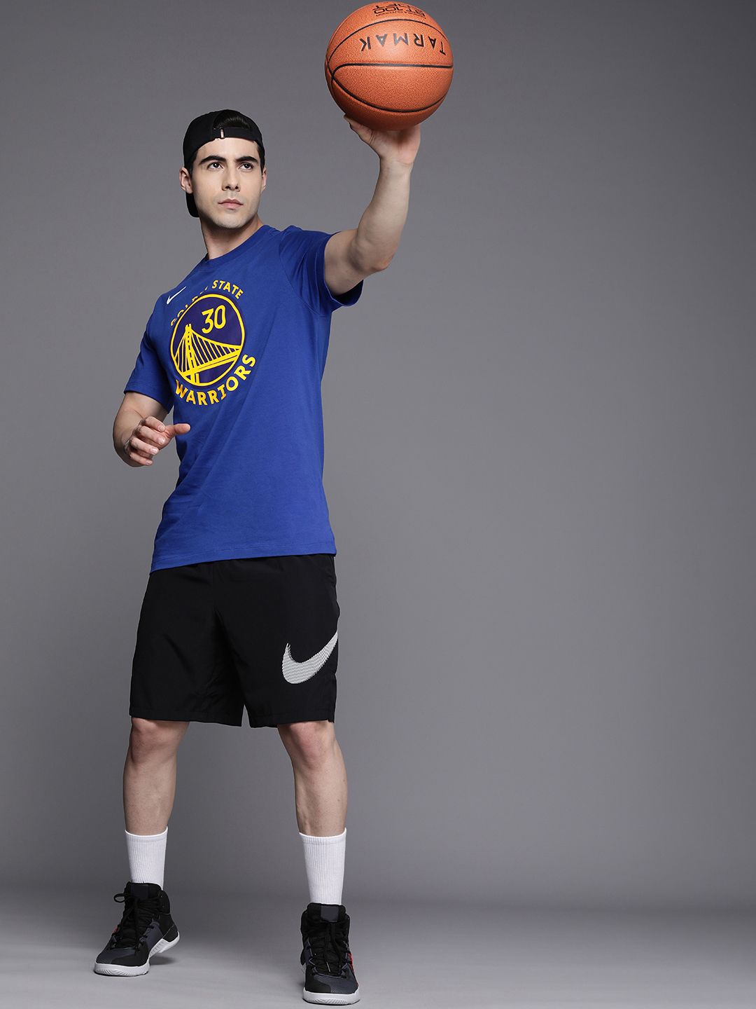 Nike Varsity Golden State Warriors Stephen Curry Printed Pure Cotton Basketball T-shirt-picture-11