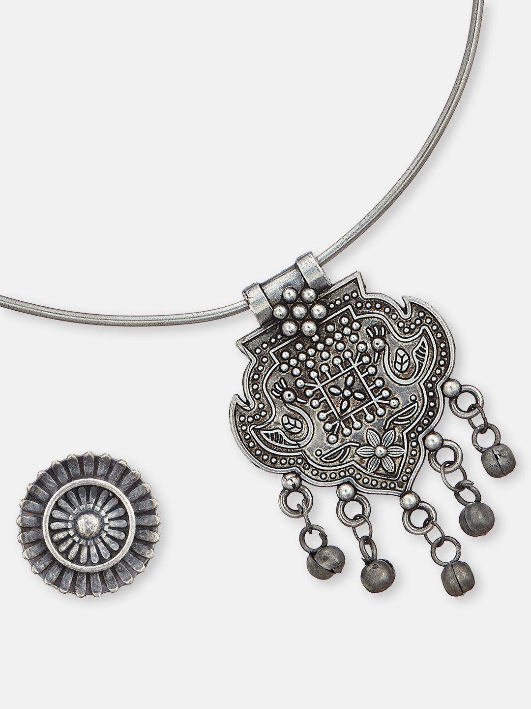 ATIBELLE Silver-Plated Necklace and Earrings