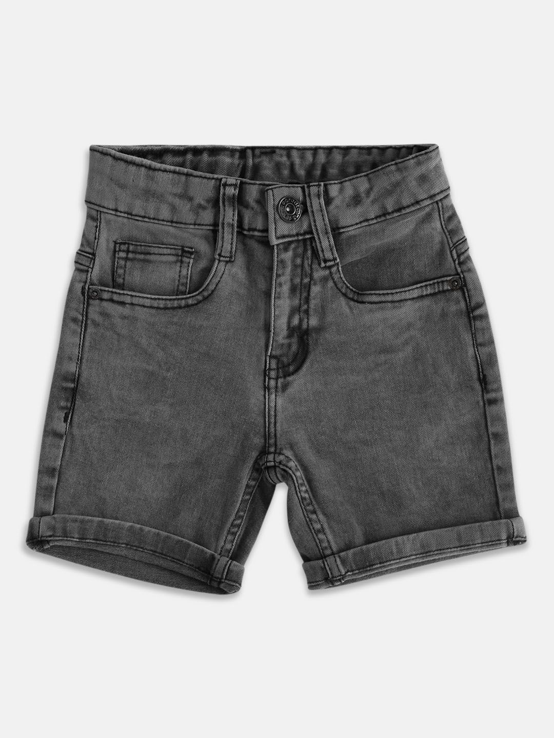 Pantaloons Junior Boys Washed Mid-Rise Regular Fit Denim Shorts-picture-18