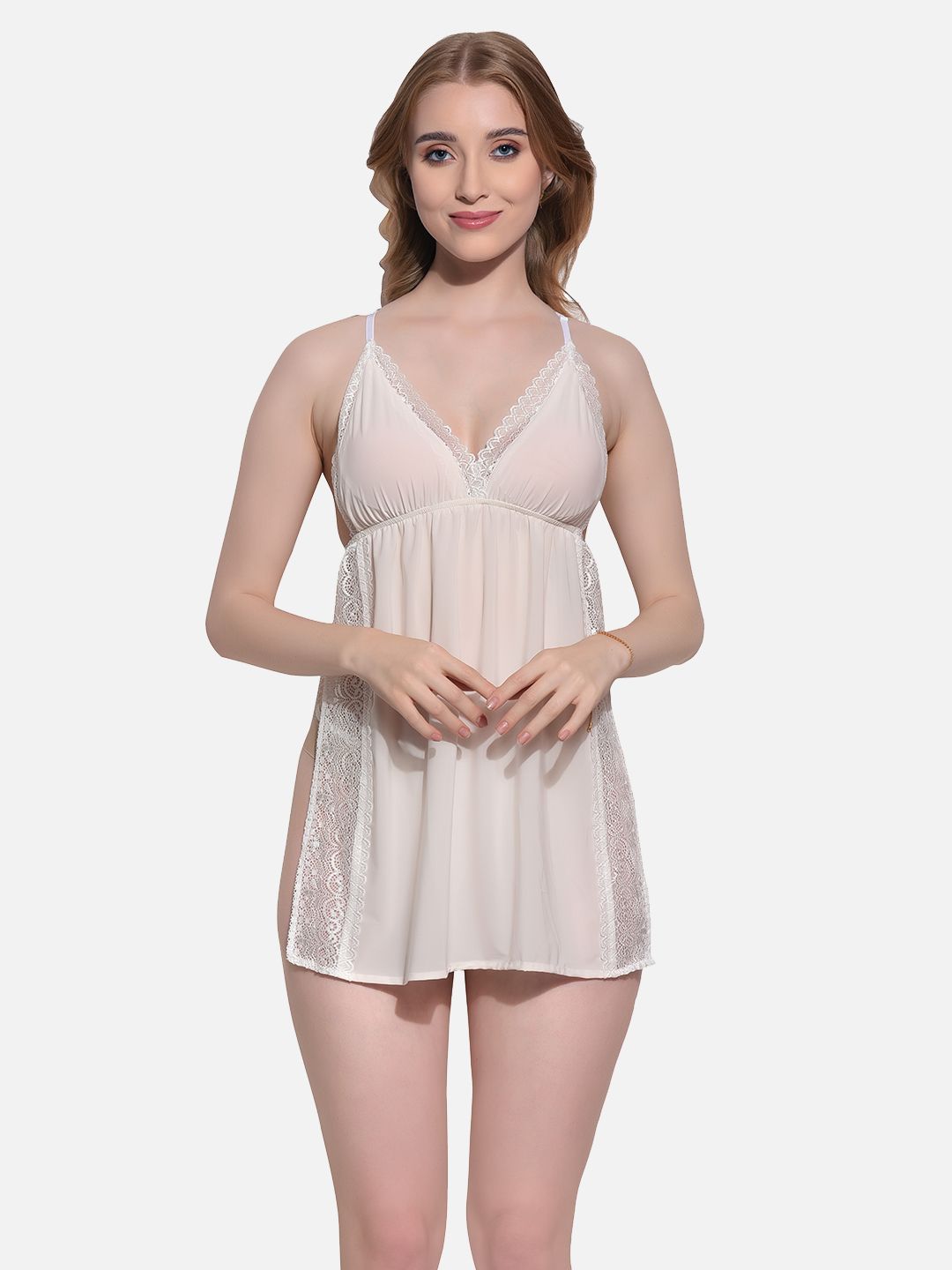 FIMS Floral Lace Satin Baby Doll-picture-39