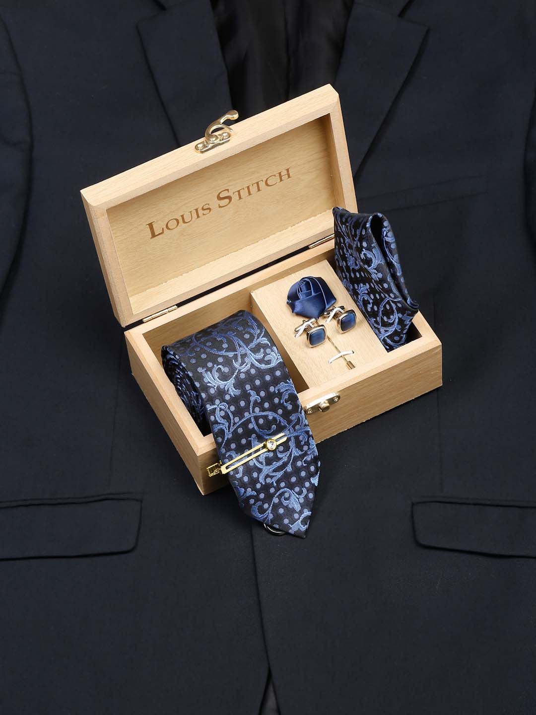LOUIS STITCH Men Italian Silk Necktie Accessory Gift Set-picture-40