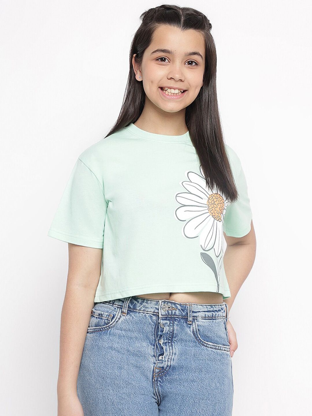 Lil Tomatoes Floral Printed Boxy Crop Top-picture-13