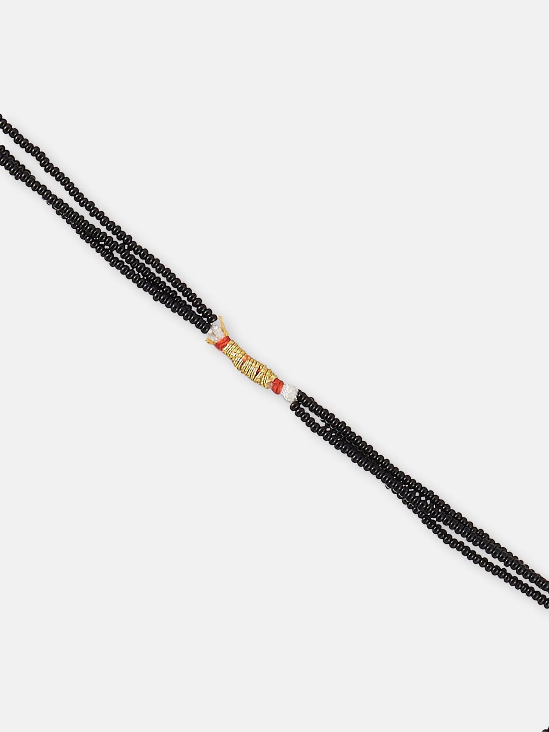 ATIBELLE Gold-Plated Stones-Studded & Beaded Mangalsutra
